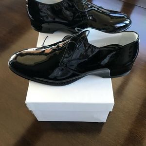 Maison Margiela Black Patent Leather lace Women's Shoes BRAND NEW with Box